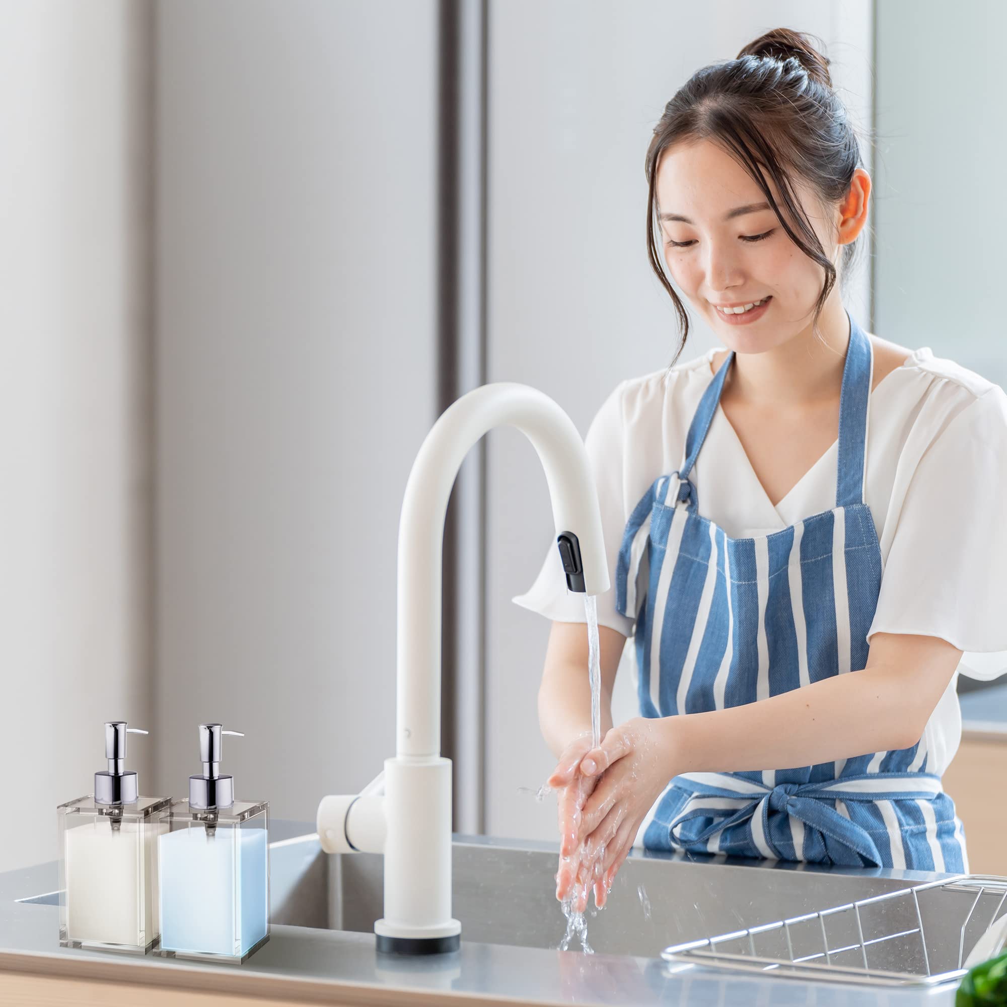 Amazon｜クリアアクリル 再利用可能 キッチン&バスルーム ハンド